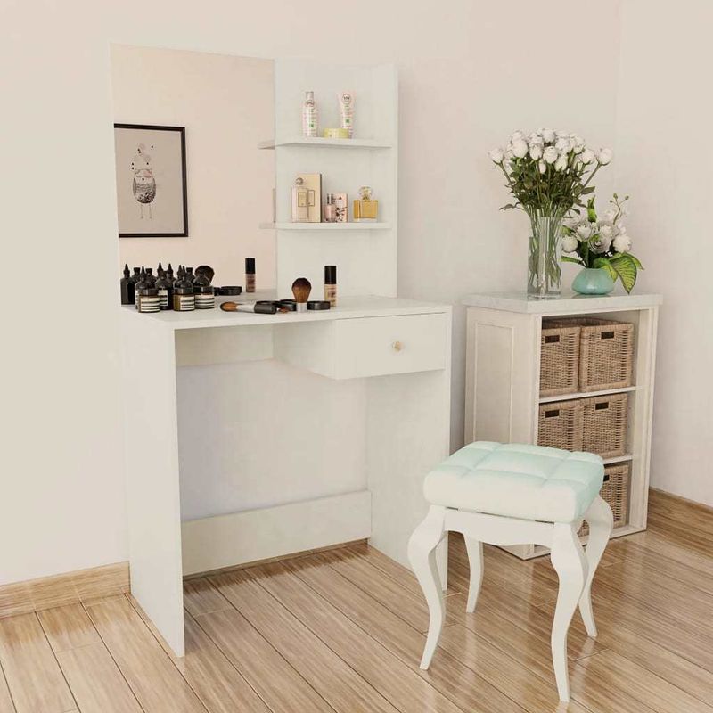 Dressing Table Engineered Wood 29.5"x15.7"x55.5" White_voghion.com