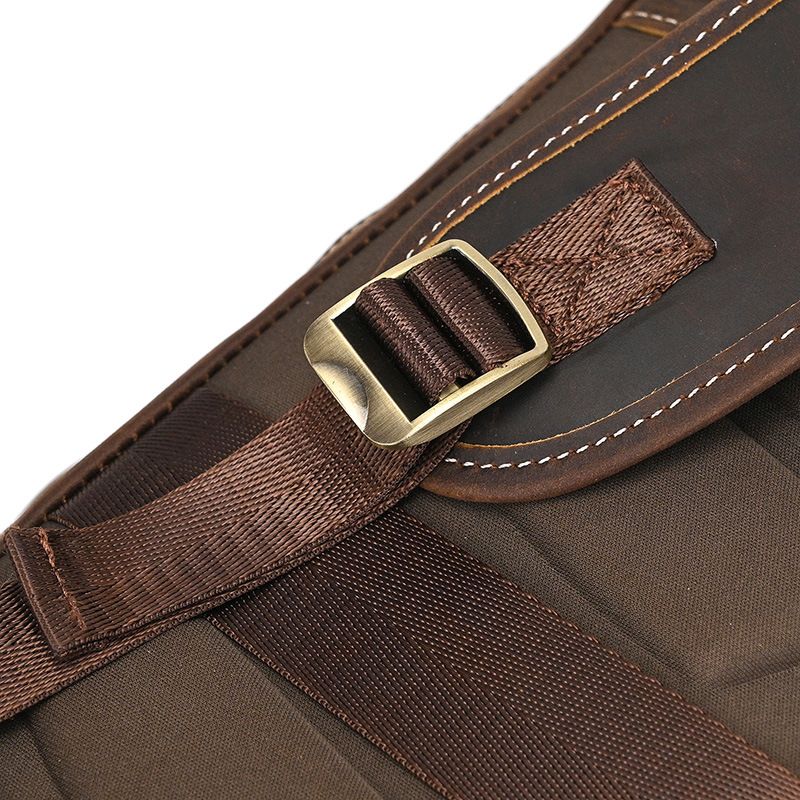 Top Layer Rindsleder Herren Crazy Horse Business-Rucksack mit großer Kapazität 16 Zoll lässige Reisetasche aus echtem Leder_voghion.com