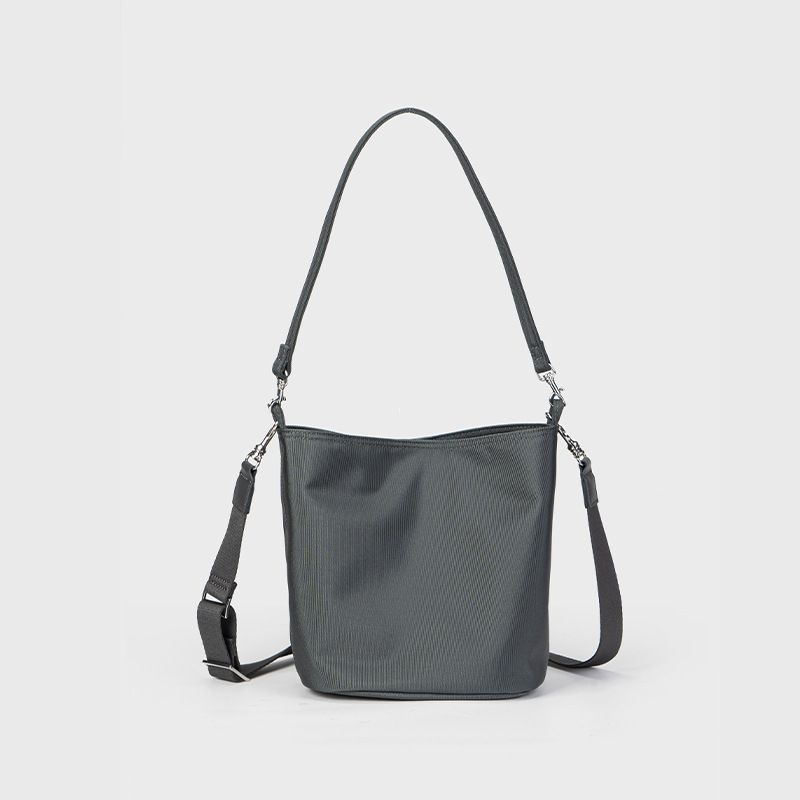 Borsa a tracolla casual da pendolare, in nylon e tessuto Oxford, da donna, modello secchiello, 2025 primavera_voghion.com