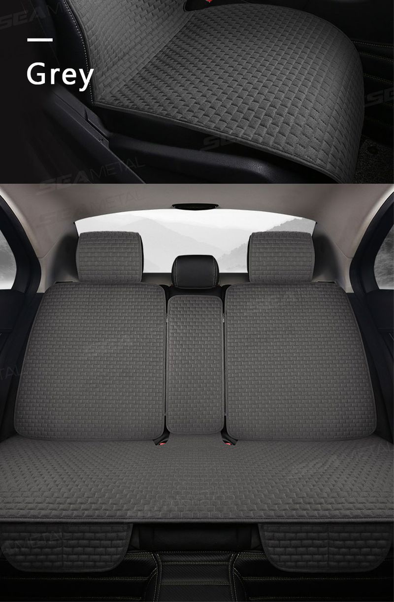 SEAMETAL Breathable Car Cover 100% Linen Cooling Cushion Wear-Resistant Sweat-Absorbing Seat Protector For Suv Sedan_voghion.com