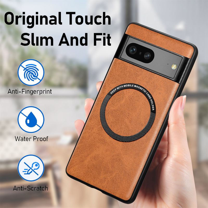 Applicable to Google Pixel8A mobile phone case all-inclusive solid color car magnetic Google Pixel7 Pro case_voghion.com