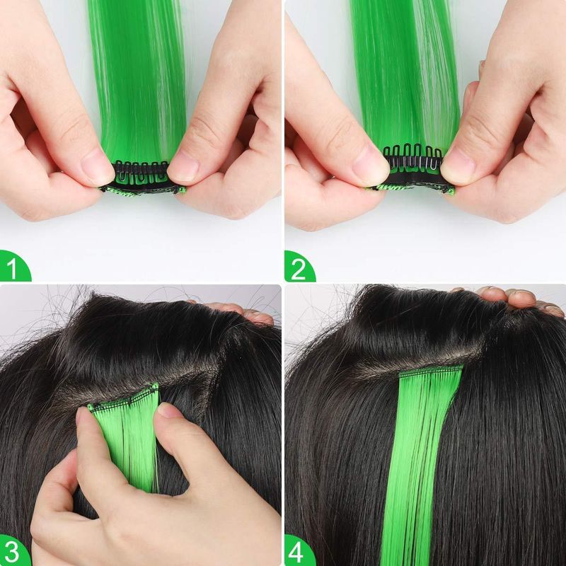 Tinta per capelli ricci alla moda, tinta per orecchie, una carta colorata, un pezzo, parrucca per capelli ricci lunghi, una carta, pezzo per capelli con onde grandi e colorate_voghion.com