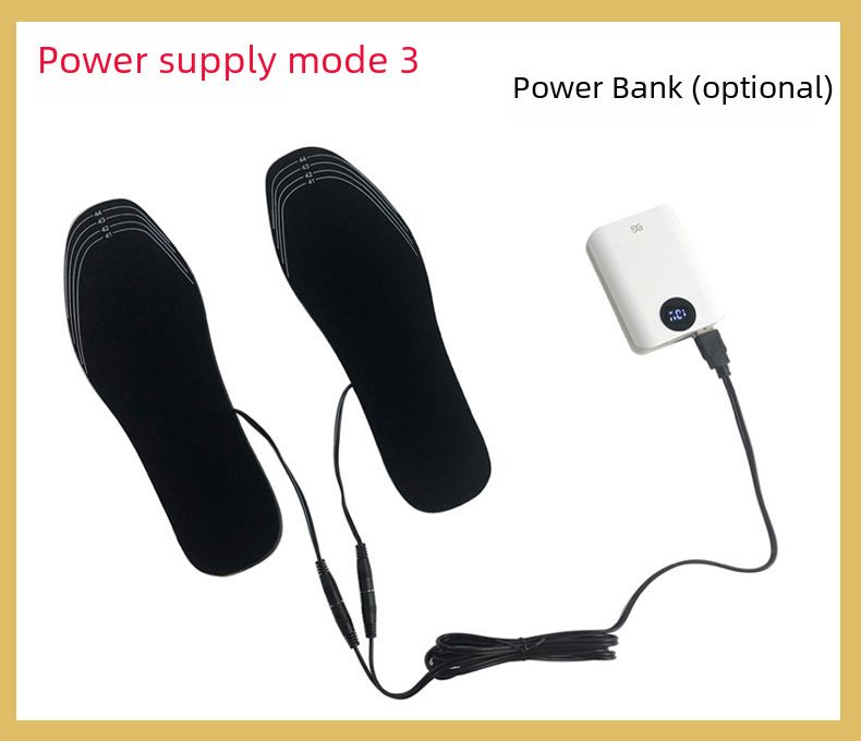 USB heating insole electric heating foot warmer rechargeable heating washable size cutting factory direct sales_voghion.com