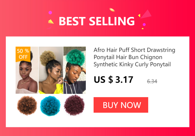 Zwarte korte kinky krullende chignon met pony Synthetische haarknot Trekkoord paardenstaart Clip in Afro Puff haarstukken voor vrouwen_voghion.com
