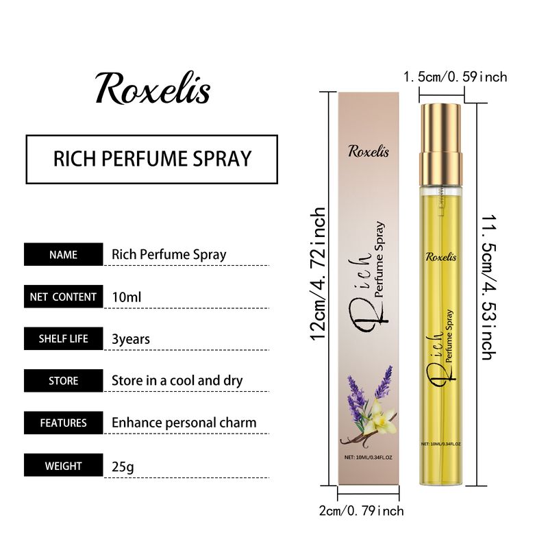 Roxelis Intense Profumo Spray, Fragranza Affascinante ai Fiori di Lavanda, Fragranza Fresca alla Vaniglia, Profumo Portatile Stay Date_voghion.com