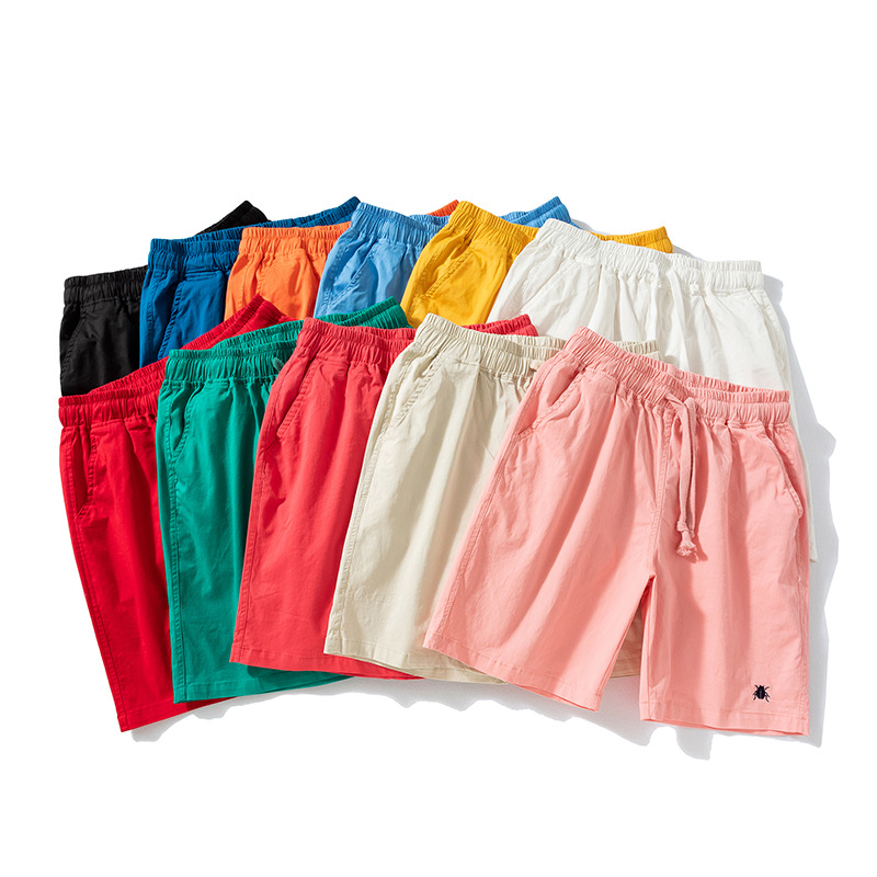 Sommer Neue Paar Candy Shorts Net Rot Gleiche Vielseitige Capris Für Männer Reine Baumwolle Mode Beachwear_voghion.com