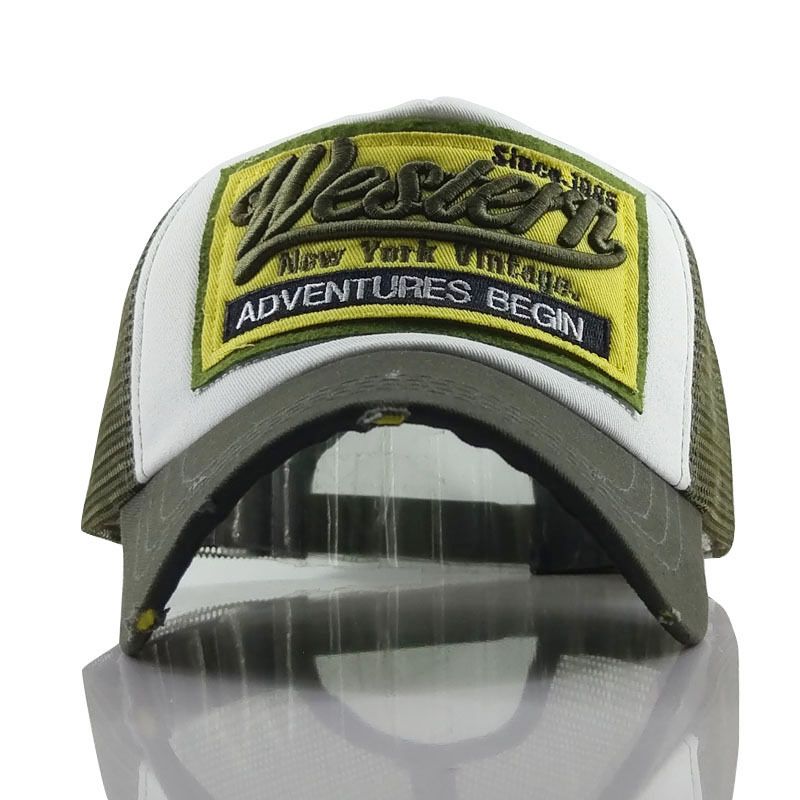 Neue heiß verkaufte und beliebte Wester-Baseballkappe, gewaschene Vollgesichtsmütze, Sonnenhut mit poliertem Rand, neue Baseballkappen für Männer und Frauen_voghion.com