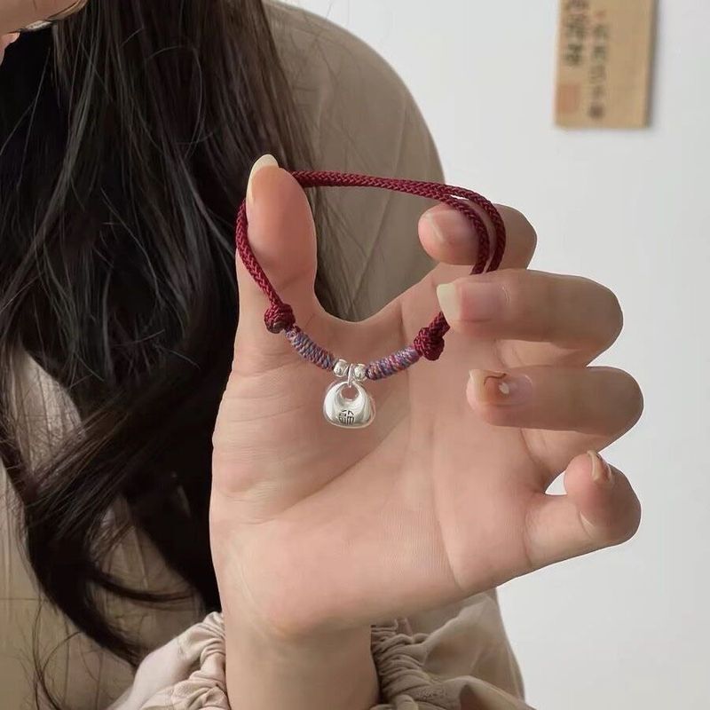 Peaceful Little Fat Lucky Bag Zodiac Year Red String Bracelet Couple Unisex Gift Heart Versatile Simple Adjustable_voghion.com