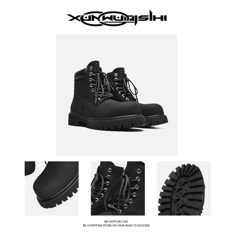 Outdoor-Wander- und Freizeitstiefel aus Martin-Stiefel im Retro-Stil mit dicken Sohlen und erhöhten Werkzeugstiefeln für Herren_voghion.com