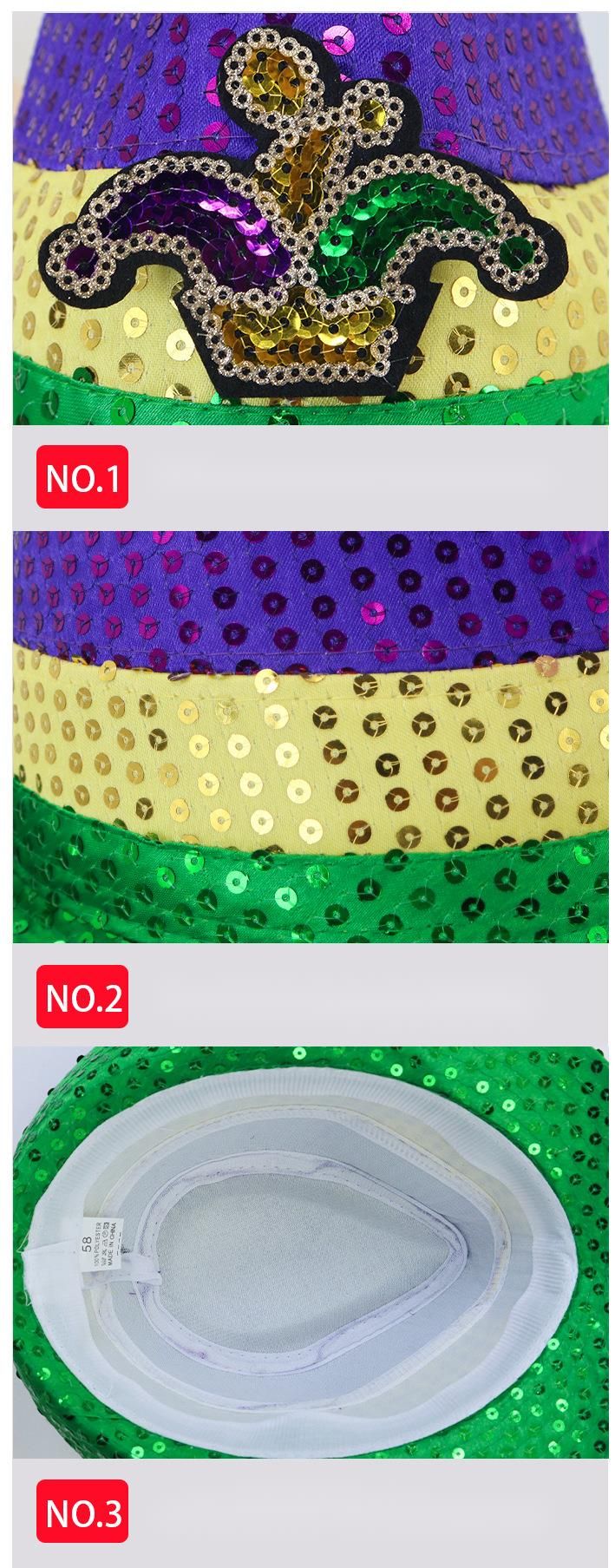 New Brazilian Carnival Three-Color Feather Jazz Hat Venice Party Ball Performance Props_voghion.com