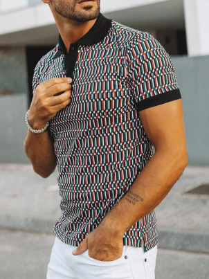 2022 Hierscht/Wanter 3D-Drock nei europäesch Gréisst Revers locker a komfortabel Kuerzärm Poloshirt_voghion.com