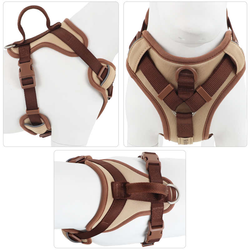 HENSHINE DOG GEAR Pettorina per cani color cioccolato_voghion.com