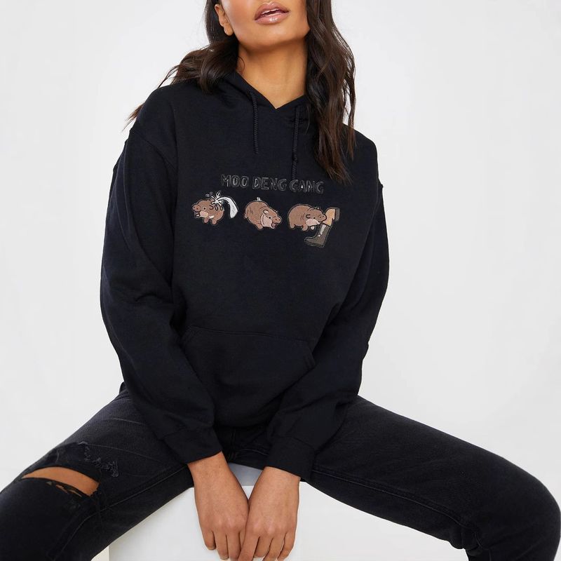 Mooh2024 schweres, steifes, einfarbiges, BASIC-bedrucktes, lockeres Sweatshirt für uns und uns_voghion.com