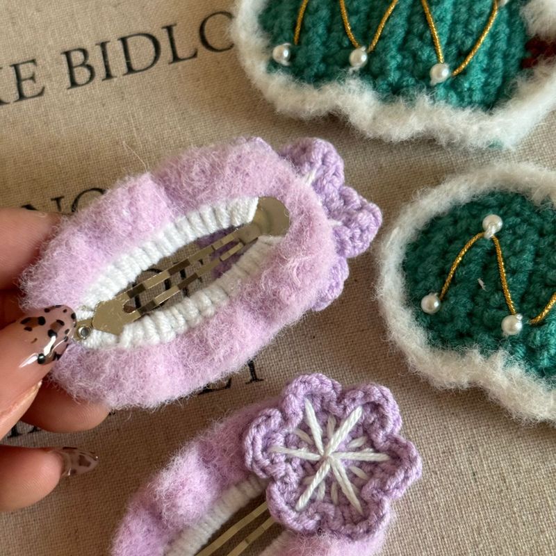 Cute Wool Christmas Hairpin Christmas Elk Socks Festive Atmosphere BB Clip Bangs Clip Side Clip Hair Accessories_voghion.com