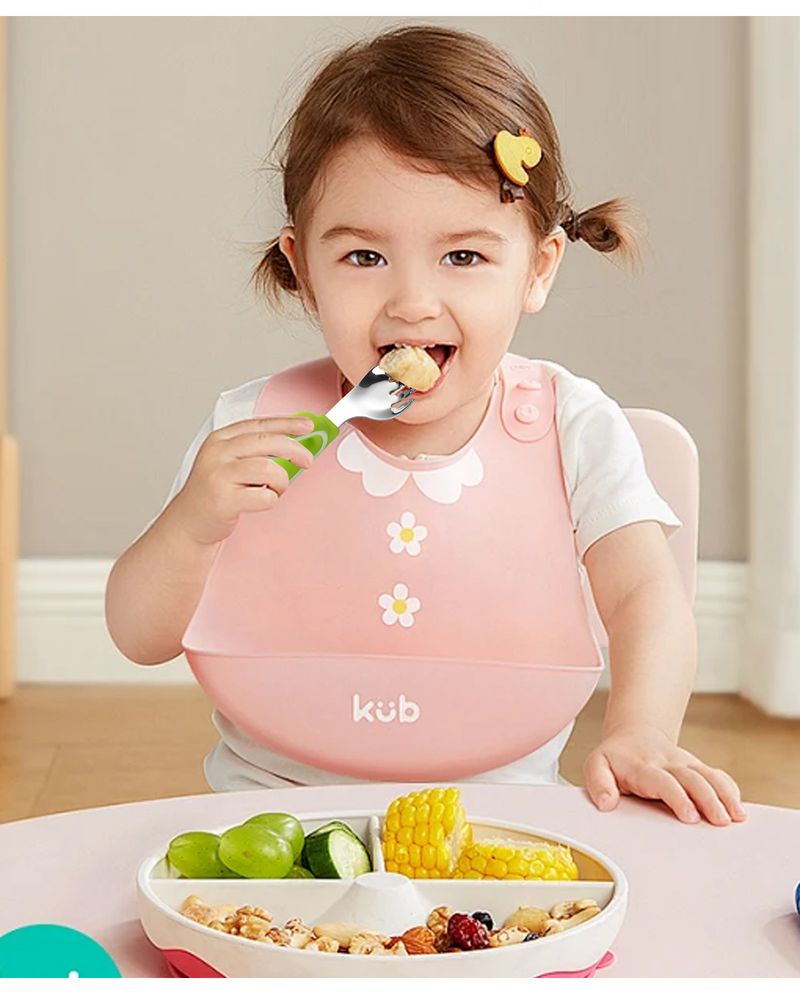 Mother & Kids Baby Independent Feeding Food Spoon 316 Stainless Steel Baby Learning To Eat Training Children Special Short Handle Spot_voghion.com