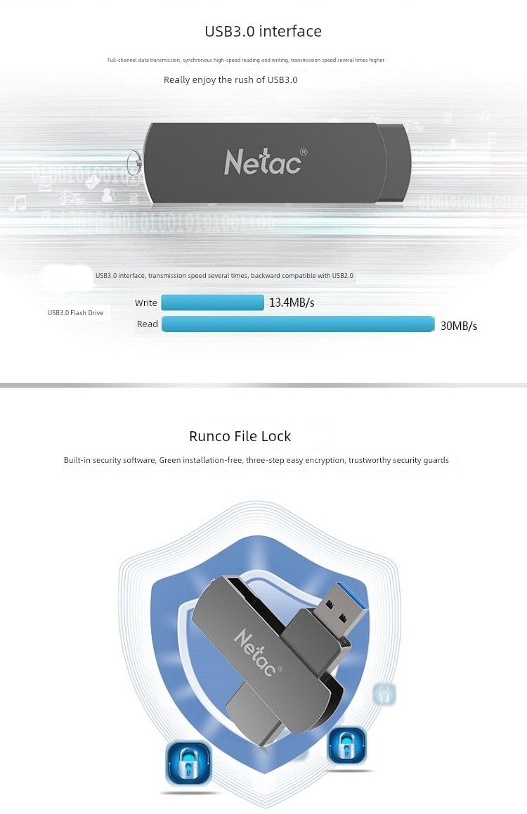 Langke 64G High-Speed USB3.0 Metall Drehen U681 Business 128G Spezielle Kreative USB Flash Disk 32G_voghion.com