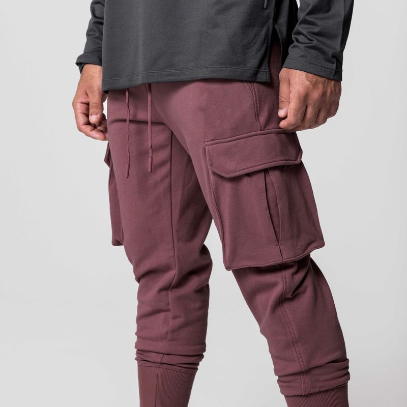 Men's Slim-Fit Cargo Joggers - Athletic Workout Pants With Multiple Pockets For Basketball & Running (Lightweight Stretch Fabric Adjustable Waist)_voghion.com