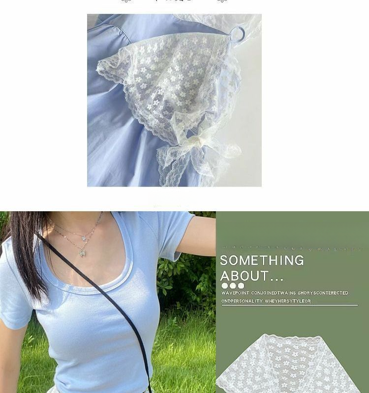 Korean 2025 New Spring Summer Heavy Lace Trim Shorts Apron Pants Skirt_voghion.com