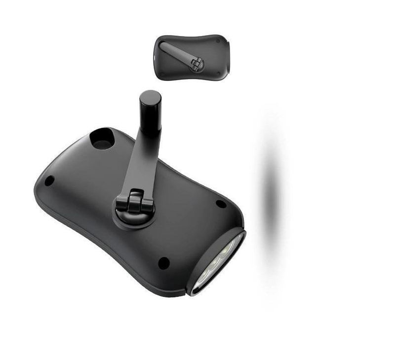 Power Generation Camping LED Emergency Waterproof High Brightness Hand Crank Flashlight Lighting Disaster Prevention_voghion.com