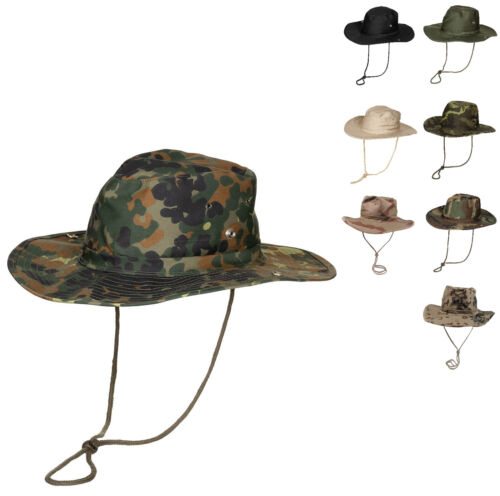 Bundeswehr Buschhut mit Kindd Druckknopf BW Tropen Sonnenhut US Safarihut_voghion.com