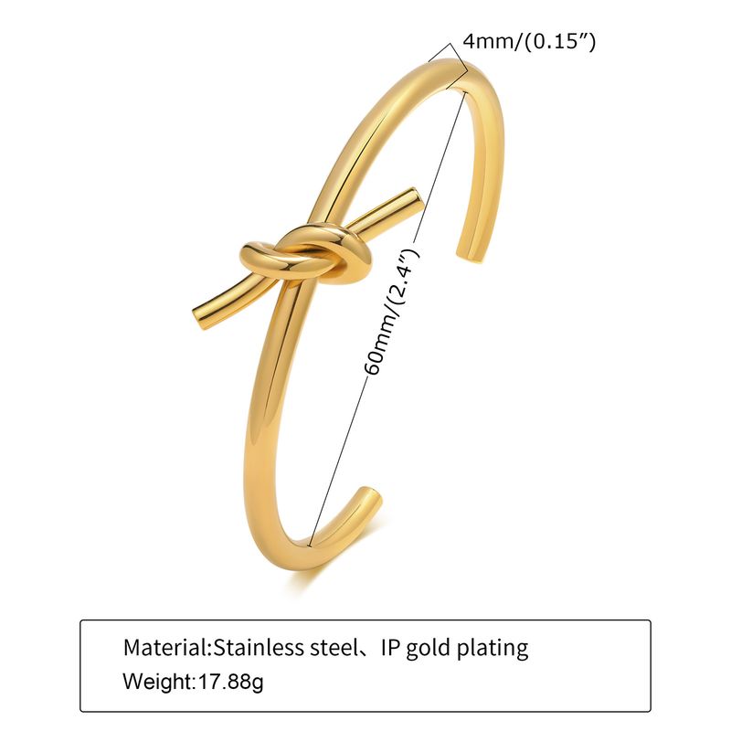 Dammeschmuck Edelstahl Open Knoted Bracelets Moud Bracelets Cross-Grenz Schmuck Stil Einfache Schmuck_voghion.com