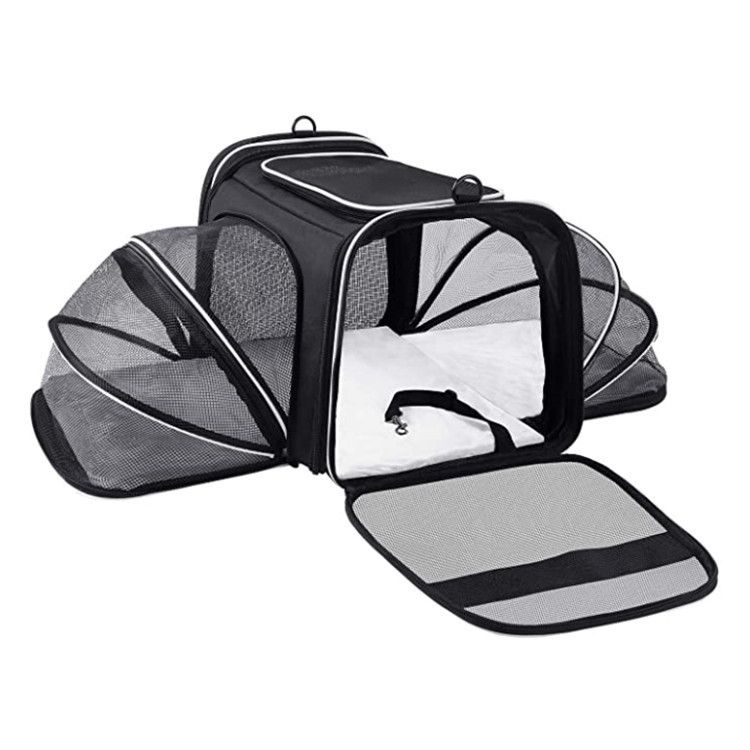 Borsa a tracolla per cani, doppia espansione, grande capacità, per viaggi all'aperto, portatile e traspirante, per gatti_voghion.com