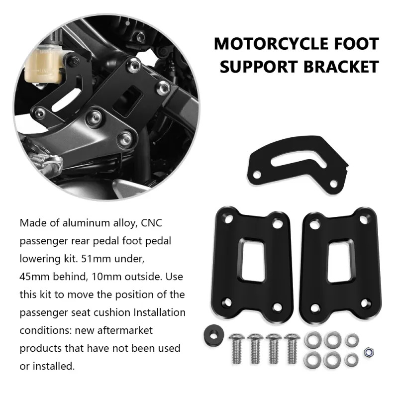 Pour MT09 MT-09 SP FZ09 Passager Arrière Pédales Repose-pieds mt09 fz09 Repose-pieds Kit D'abaissement Support Support Accessoires_voghion.com