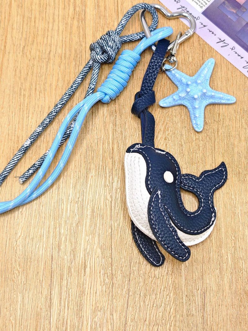 New Cartoon Starfish Braided Rope Keychain Stylish And Versatile_voghion.com