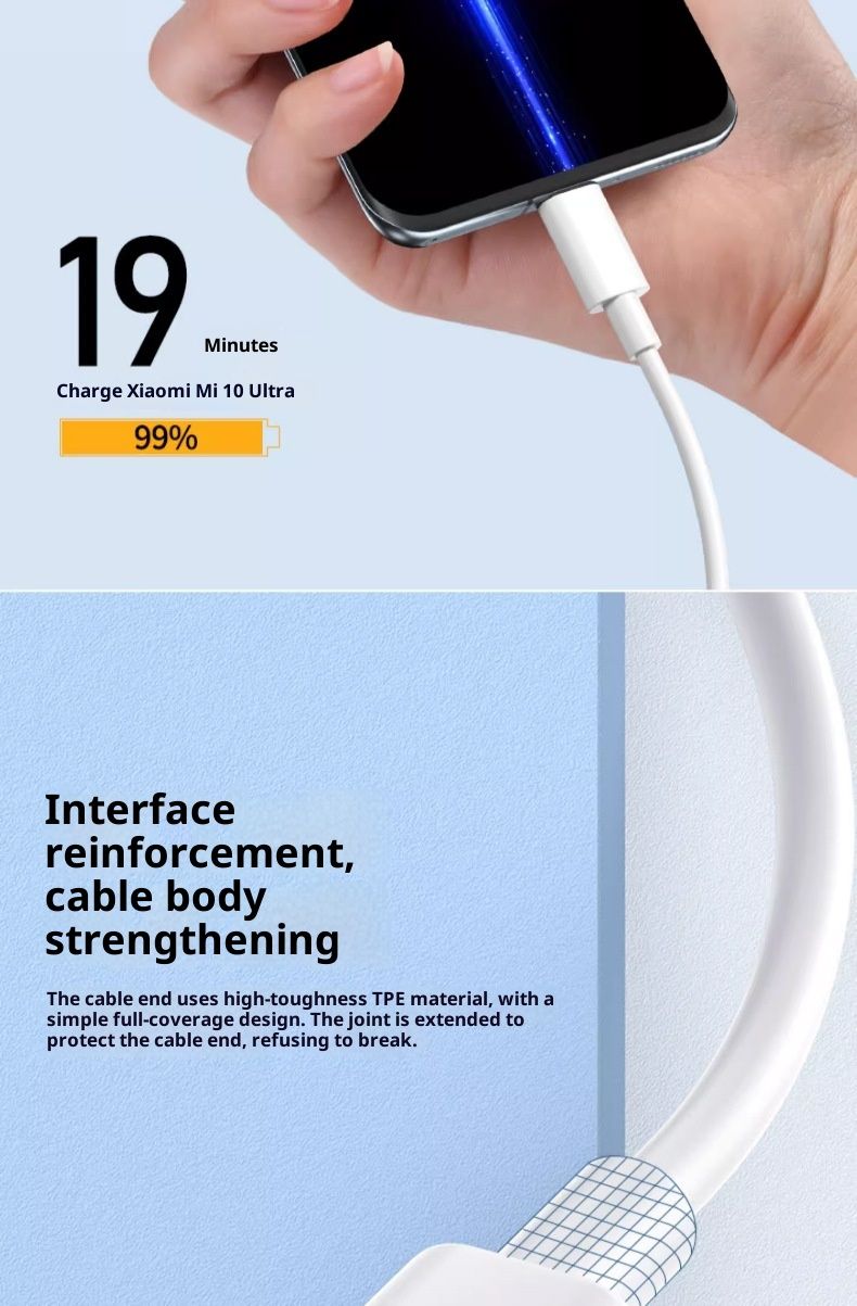 Digitex 120W Flash Type-C Datenkabel, kompatibel mit Xiaomi Redmi Smartphones, Gold Label MAX, orange Schnittstelle_voghion.com