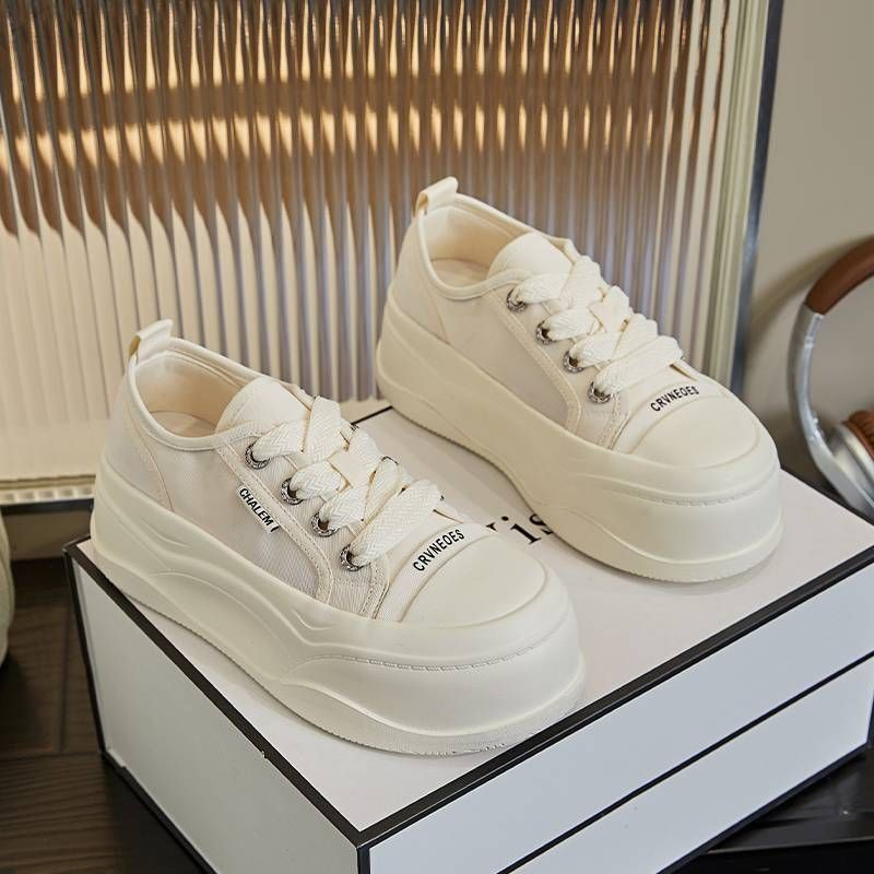 MingLiu Foam White 2025 Summer New Thick Sole Height Increasing Breathable Casual Single For Women And Children, Trendy_voghion.com