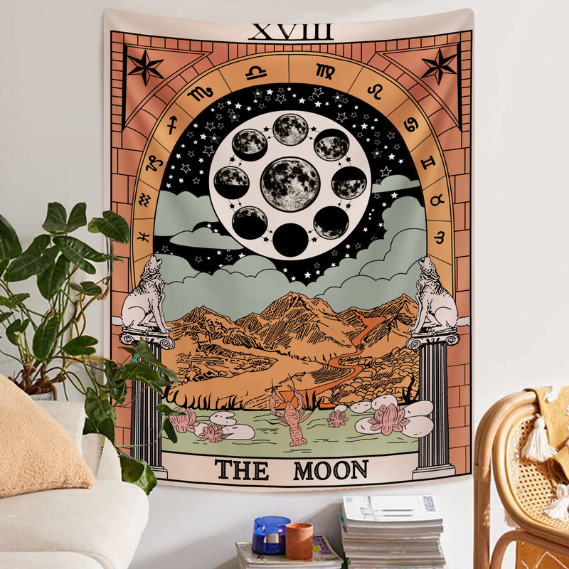 Opknoping clo Tarot merk Boheemse paar skelet achtergrond muur clo decoratieve wandtapijten omarmen home achtergrond_voghion.com