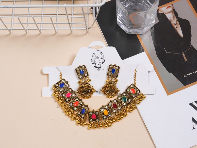 Collier indien unisexe à la mode pour femmes, collier traditionnel de perles en forme de cloche pour mariage Bollywood_voghion.com