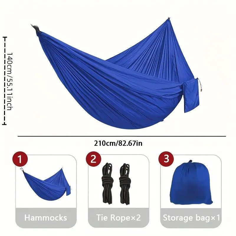 Double Wide Polyester Hammock Solid Color Rope Hanging Chair Anti-Tip Thickened Canvas Student Dormitory Swing Bed_voghion.com