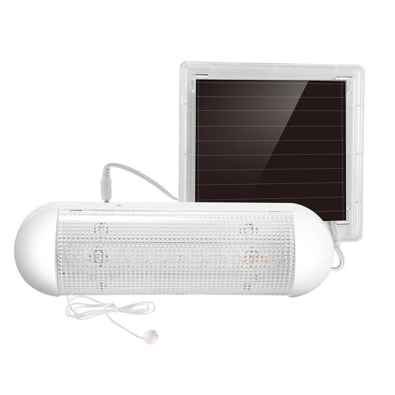LED Solar Lights Solar Powered Security Light Kit Emergency Light Pull Switch for Home Shed Garage Tool Room_voghion.com