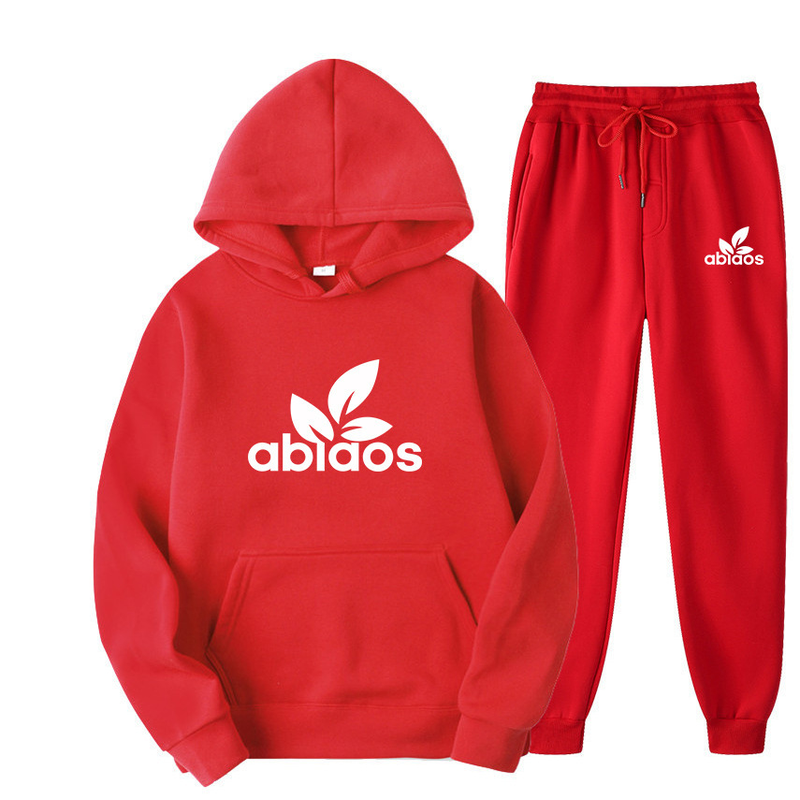 Pull à capuche en peluche d'hiver, leggings version coréenne, ensemble décontracté pour étudiants de sport, ensemble deux pièces pour hommes_voghion.com
