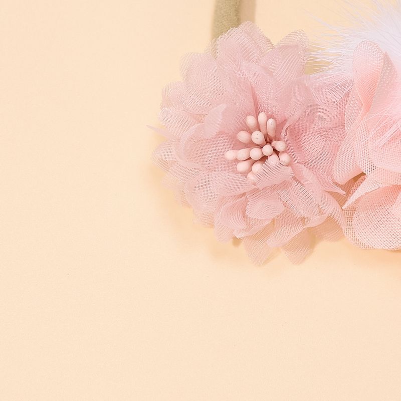 Grenziwwerschreidend nei Kanner Kappschmuck Puppelchen léif Perlblummen Hoeraccessoiren Puppelchen Kombinatioun Blummen DIY fein Hoerband Grousshandel_voghion.com