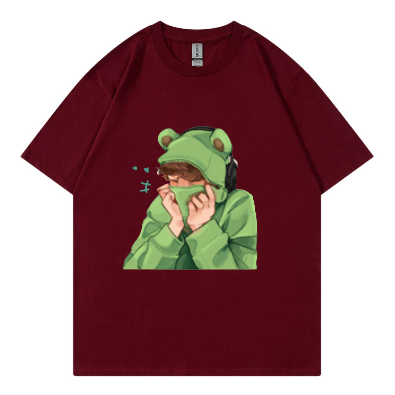 Άνοιξη και καλοκαίρι, ανδρικό και γυναικείο casual φαρδύ μπλουζάκι με κοντομάνικο σχέδιο και στάμπα με κινούμενα σχέδια και χαριτωμένα κατοικίδια_voghion.com