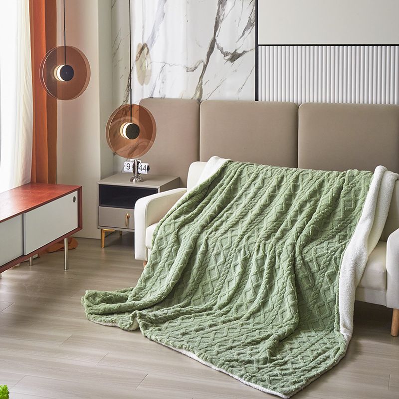 Double-layer thickened Tower velvet blanket lambswool sofa blanket office nap air conditioning children's blanket quilt cover_voghion.com