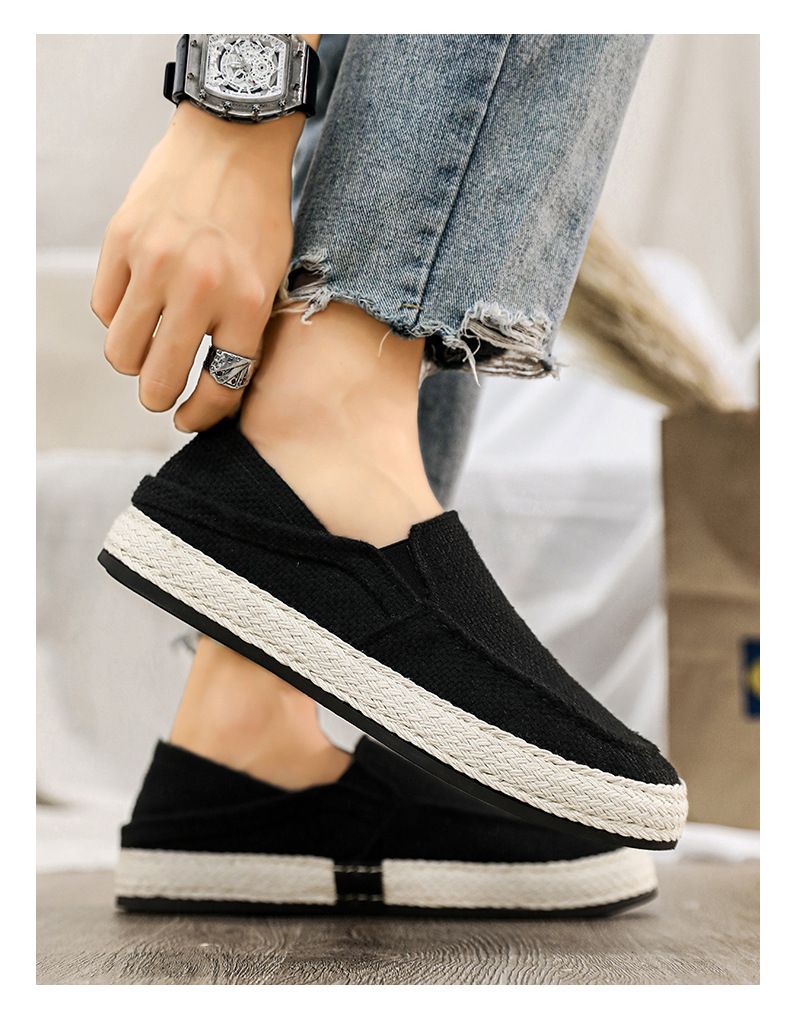 Canvas Men's Shoes Summer Casual Linen Shoes Men_voghion.com