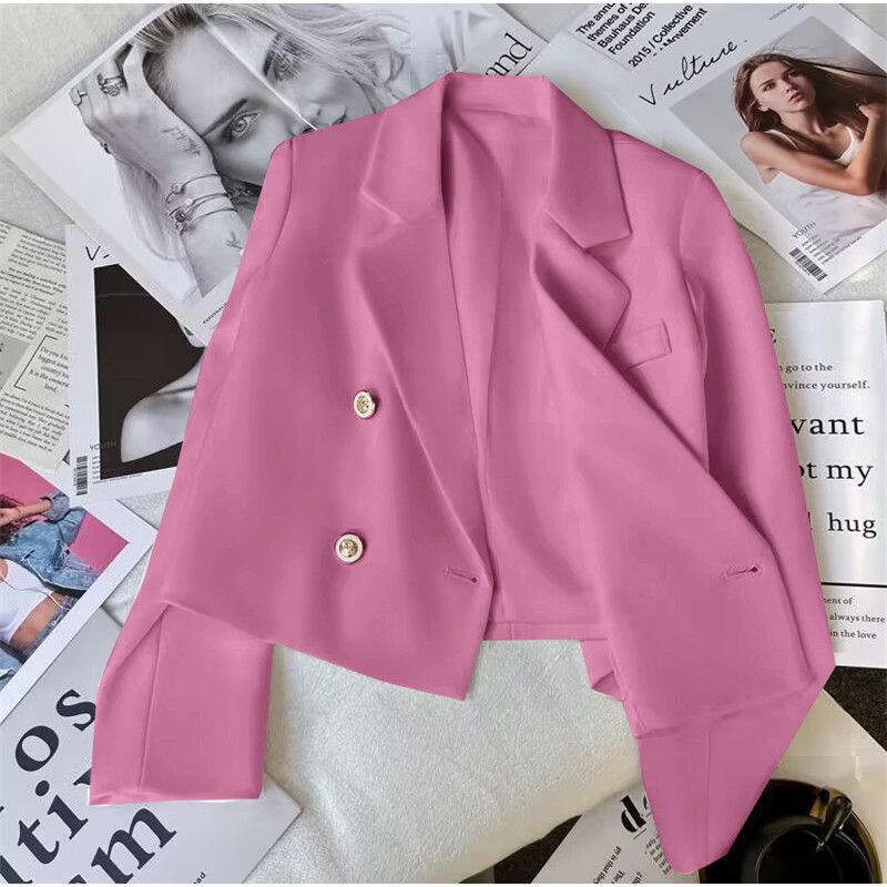 2025s Short Jade Green Jacket For Women, Autumn 2025 New Item, Stature, Casual And Versatile Small Suit_voghion.com