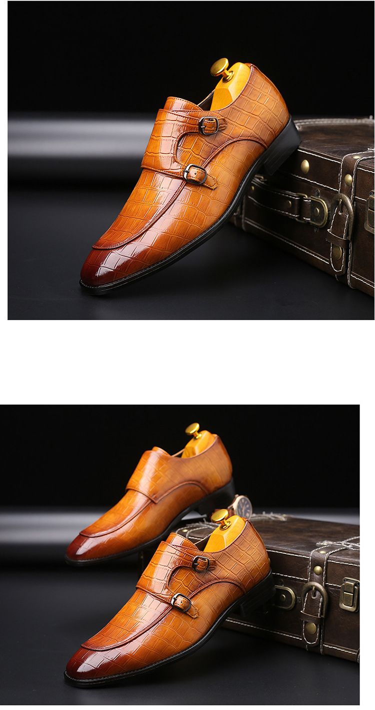 Herren Oxfords Mit Alligator-Krokodil-Print, Modische Schnürschuhe_voghion.com