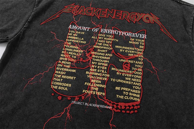 Tricou amuzant și distractiv cu imprimeu de pisicuță, cu mânecă scurtă, trend hip-hop, de vară, pentru bărbați, spălat, distressed, cu mânecă scurtă_voghion.com