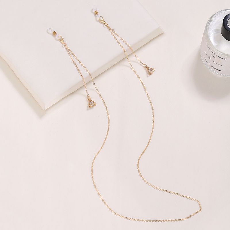 Correa con colgante de pentagrama de perla para el cuello, cadena de metal, cordón para mascarilla, cuerda para gafas_voghion.com