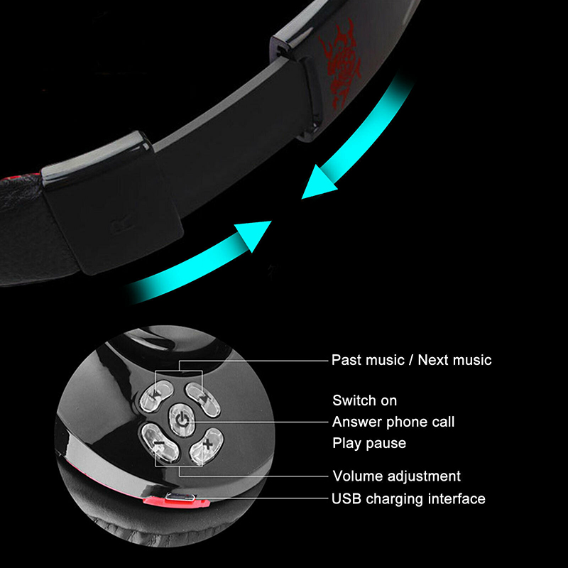 V8-1 trådløs hovedtelefon Bluetooth gaming headset over øret Stereo bas Støjreducerende roterbar mikrofon_voghion.com
