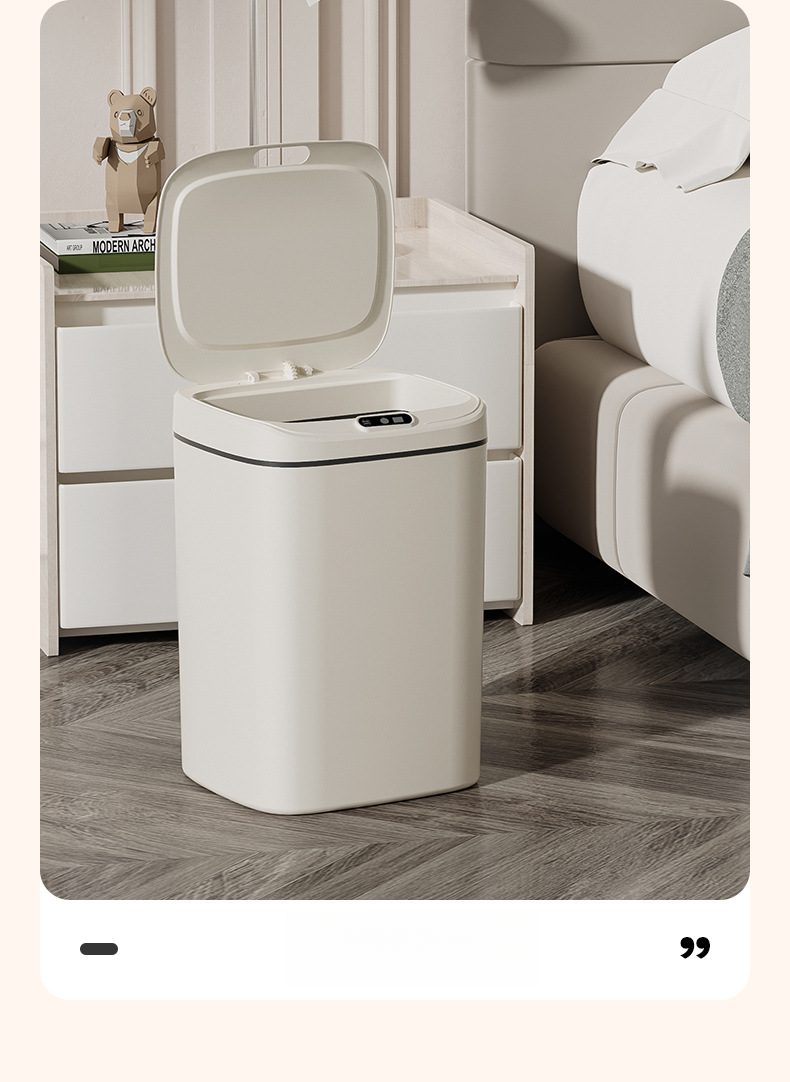 Intelligenter Mülleimer mit großer Kapazität und vollautomatischer Deckelöffnung und Abstandssensor für das Badezimmer_voghion.com