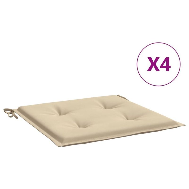 Cuscini per sedia da giardino Oxford Beige 19,7x19,7x1,2 pezzi Tessuto 4_voghion.com