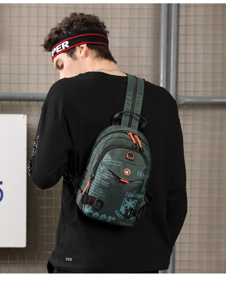 Nueva mochila informal versátil para exteriores para hombre, multifuncional, de moda, de nailon impermeable, bandolera de un solo hombro._voghion.com