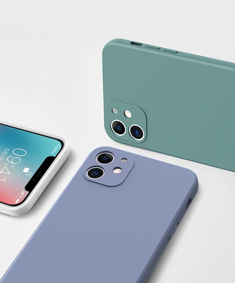 Liquid Silicone Case For IPhone 16 Pro - Full-Body Protection With Precise Cutouts, Flat Edge Design_voghion.com
