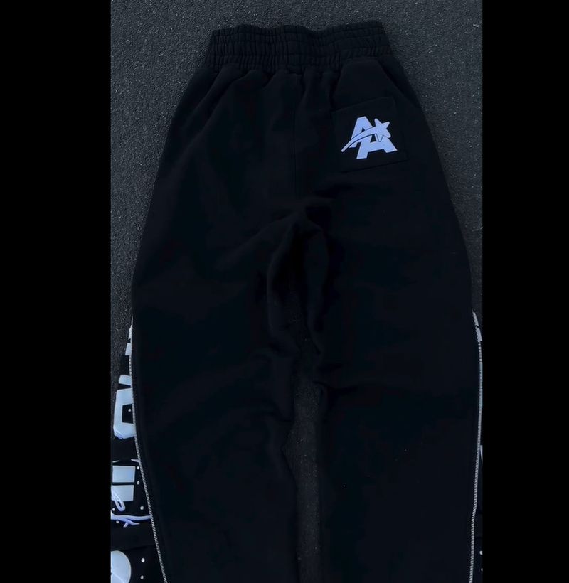 Men's Dark Retro Casual Sweatpants With Lace-Up Detail - Harajuku Street Style Loose Fit Trousers_voghion.com