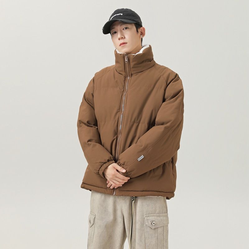 Giacca da uomo, marchio alla moda, cappotto spesso, collo alto invernale, foderato in pile, capospalla caldo, impermeabile, per coppie_voghion.com